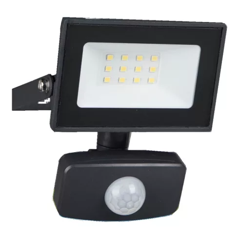 LED fényvető ''Titan'' mozgásérzékelővel, 10W, 1100lm, 4000K, 100°érz. szög, 6+-2m hatótáv, IP44      VT48986