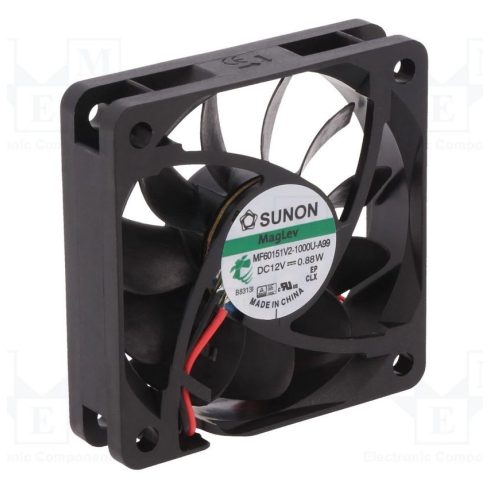 Ventilátor 60x60x15mm 12V                                                                             VT6015-12