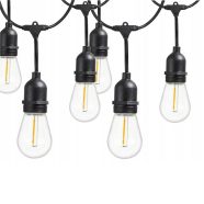   Fényfüzér 10 x E27, 10m 10+1 db 1W filament izzóval IP44                                              VT77587
