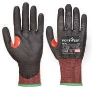   Portwest A670 CS Cut F13 PU kesztyű ''XL, F vágásbiztos, ANSI A6, kötési sűrűség 13, 100-fokig védel  VT836093