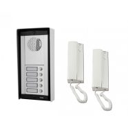   VIDEX társasházi kaputelefon rendszer, 3 lakáshoz, falon kívüli esővédős 1+n vezetékes olasz termék   VX2-FK-EV-3