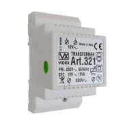   VIDEX Transzformátor 230V/12V 15W 50Hz IP20, DIN sínre pattintható, 3 modul széles, VIDEX 321         VX321