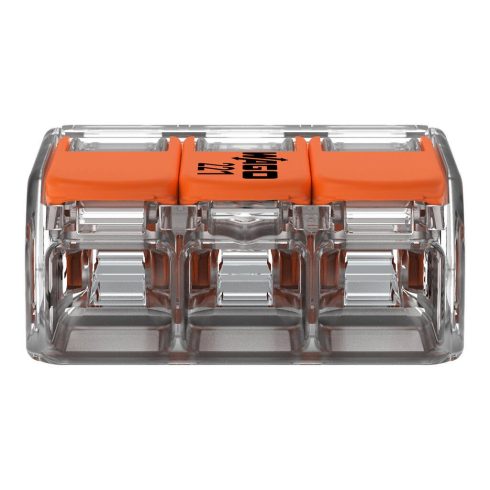 WAGO oldható vezetékösszekötő 3p. 0,2-4mm2 vezetékekhez                                               WAGO221-413