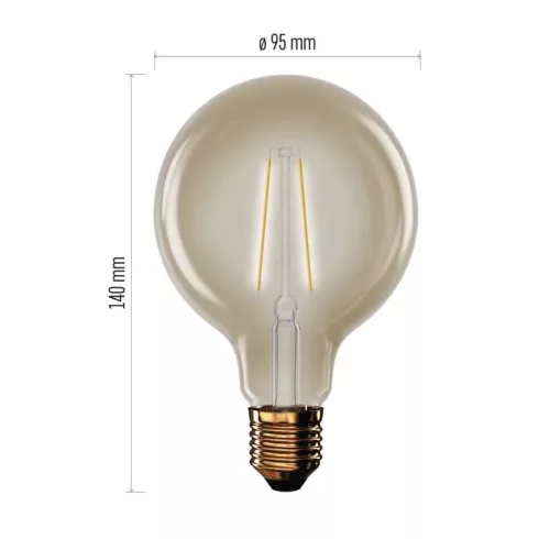 LED izzó Vintage G95 E27 4,5W(40 W) 420lm WW                                                          Z52032