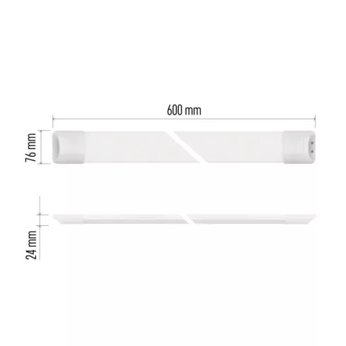 LED lineáris lámpatest 20W, 4000 K, 2200 lm, 150 mA, IP20, fehér, MINO                                ZAB901