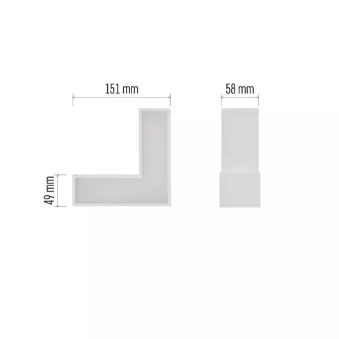 LED ORTO lámpa lineáris LCON 8W 800lm                                                                 ZALL