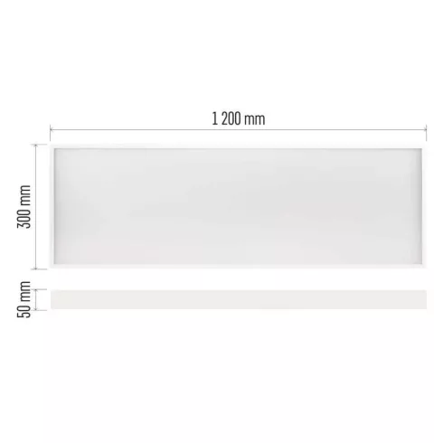 LED panel BAXXO, beépíthető, 36W, 4320lm, 4000K, NW, 120x30cm, UGR<19, 90°, IP20, fehér               ZB3624