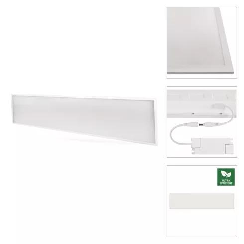 LED panel 30x120, 22W, 3800lm, 4000K, NW, beépített, UGR, IP20, fehér, LUXXO                          ZB4120