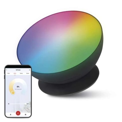 GoSmart LED hangulatlámpa, 7W, 330lm, 3000-6500K CCT, RGB, 2,4 GHz WiFi, fekete                       ZCW11BR