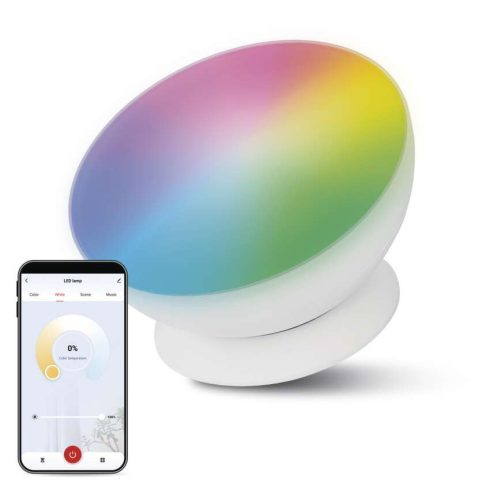 GoSmart LED hangulatlámpa, 7W, 330lm, 3000-6500K CCT, RGB, 2,4 GHz WiFi, fehér                        ZCW11WR