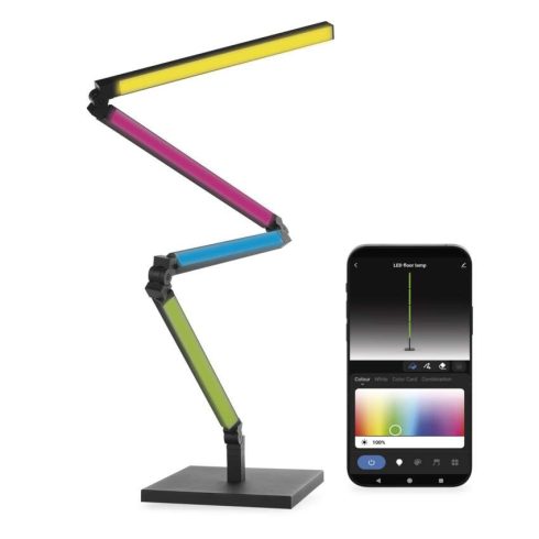 GoSmart LED állólámpa, 20 W, 1000 lm, 2700 K, RGBIC WiFi, IP20, fekete, G                             ZCW34BR