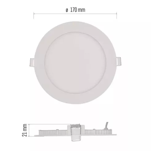 LED lámpatest süllyesztett Nexxo 12,5W 1000lm IP40 NW                                                 ZD1135