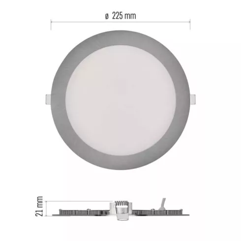 LED lámpatest süllyesztett Nexxo 18W 1500lm IP40 CCT                                                  ZD1243