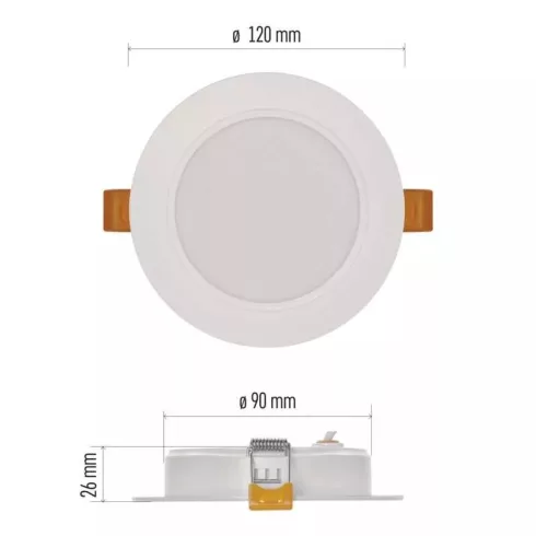 LED lámpatest süllyesztett Rubic 9W 900lm IP20 NW                                                     ZD1432