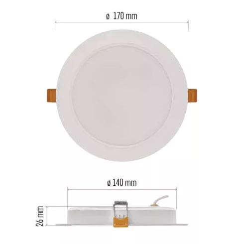 LED lámpatest süllyesztett Rubic 18W 1800lm IP20 NW                                                   ZD1442