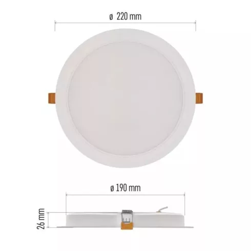 LED lámpatest süllyesztett Rubic 24W 2400lm IP20 NW                                                   ZD1452