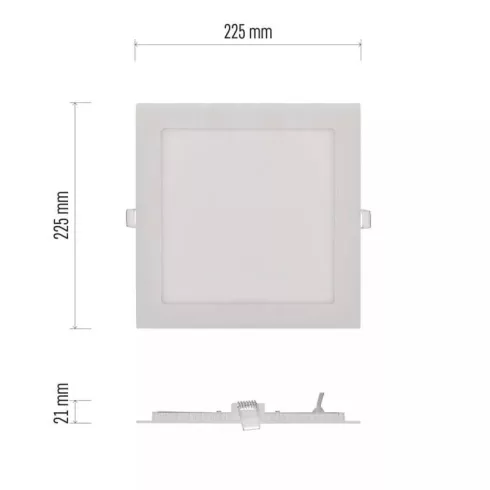 LED lámpatest süllyesztett Nexxo 18W 1500lm IP40 WW                                                   ZD2144