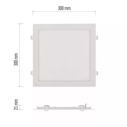 LED lámpatest süllyesztett Nexxo 24W 2000lm IP40 WW                                                   ZD2154