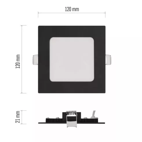 LED lámpatest süllyesztett Nexxo 7W 450lm IP40 CCT                                                    ZD2323