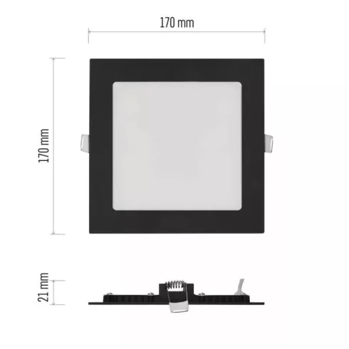 LED lámpatest süllyesztett Nexxo 12W 1000lm IP40 CCT                                                  ZD2333