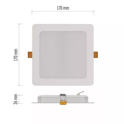 LED lámpatest süllyesztett Rubic 18W 1800lm IP20 NW                                                   ZD2442