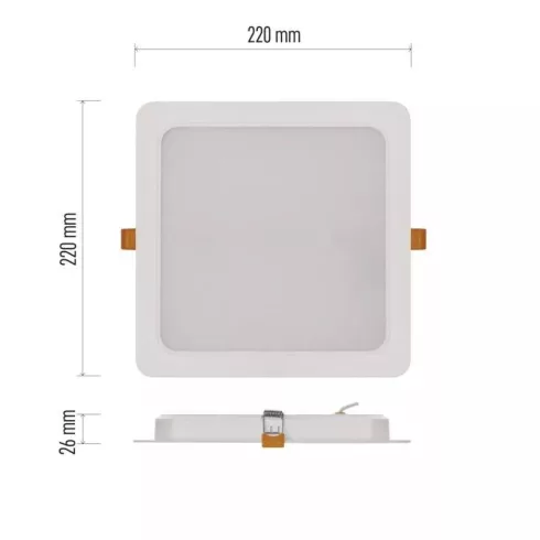 LED lámpatest süllyesztett Rubic 24W 2400lm IP20 NW                                                   ZD2452