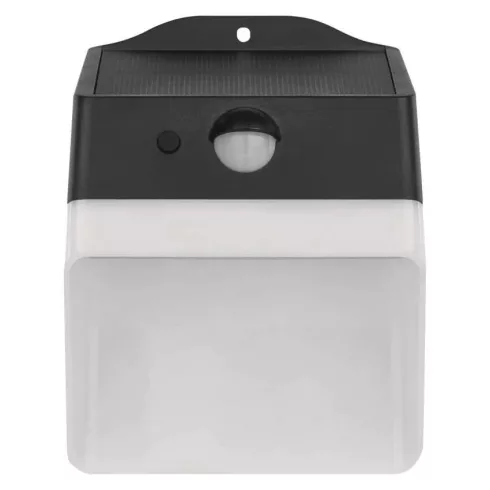LED napelemes, mozgásérzékelős lámpa, 220 lm, 4000 K (NW), IP65, fekete, LUNIS PIR                    ZG151S
