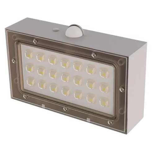 LED napelemes, mozgásérzékelős lámpa, 350 lm, 4000 K (NW), IP65, fehér, BRIXO PIR                     ZG161S
