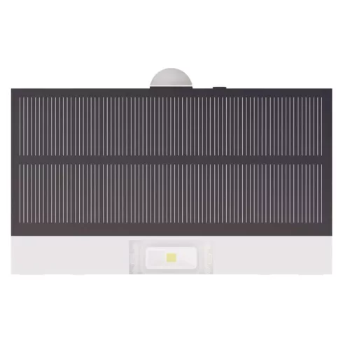 LED napelemes, mozgásérzékelős lámpa, 350 lm, 4000 K (NW), IP65, fehér, BRIXO PIR                     ZG161S