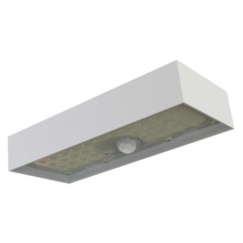 LED napelemes, mozgásérzékelős lámpa, 900 lm, 4000 K (NW), IP65, fehér, BRIXO PIR                     ZG165S