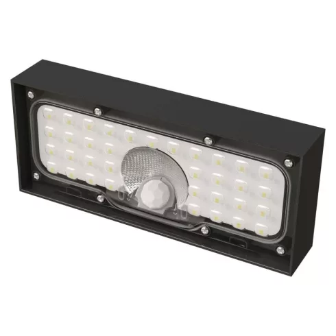 LED napelemes, mozgásérzékelős lámpa, 900 lm, 4000 K (NW), IP65, fekete, BRIXO PIR                    ZG166S