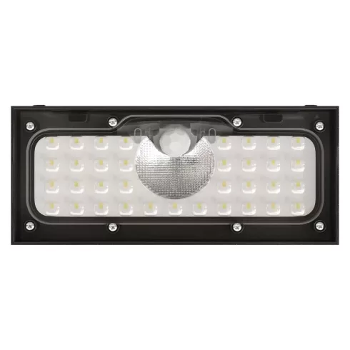 LED napelemes, mozgásérzékelős lámpa, 900 lm, 4000 K (NW), IP65, fekete, BRIXO PIR                    ZG166S