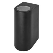   OCULUS fali lámpa, GU10 (2 x max. 35 W), alsó/felső világítás, IP44, fekete                           ZGF020P