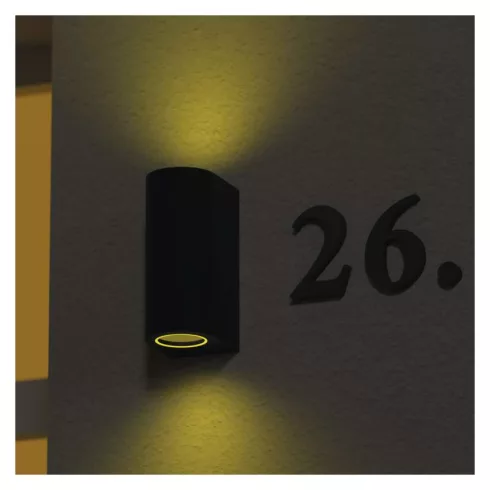 OCULUS fali lámpa, GU10 (2 x max. 35 W), alsó/felső világítás, IP44, fekete                           ZGF020P
