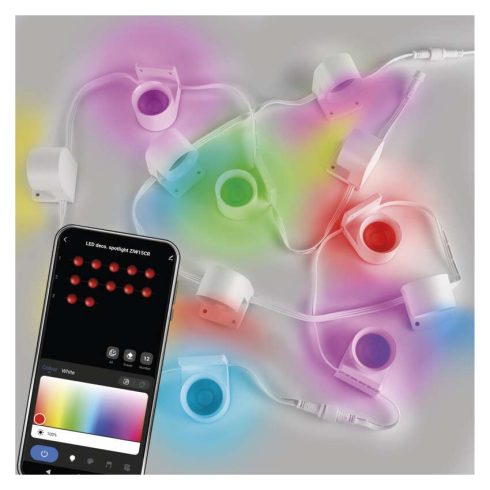 GoSmart LED spot lámpa, 12 rész, 7 W, 255 cm hossz, RGBIC+CCT, dimmelhető, WiFi, hangvezérlés, IP20,  ZIW15CR