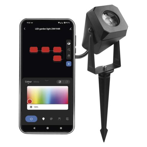 GOSMART kültéri spotlámpák bővítő készlet (1 db), 1,5 W, 3000-6500 K, 100 lm, IP65, fekete, G         ZIW191R