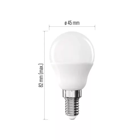LED izzó mini gömb E14 5,5W(40W) 470lm WW                                                             ZL1F22