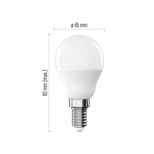 LED izzó mini gömb E14 8,8W(60W) 806lm WW, F                                                          ZL1F47