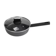   Zilan Spotty Chef magasfalú serpenyő fedővel, 24 cm átm., 2,4 literes, tapadásmentes bevonat, HSO     ZLN0874