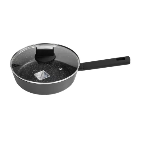 Zilan Spotty Chef magasfalú serpenyő fedővel, 24 cm átm., 2,4 literes, tapadásmentes bevonat, HSO     ZLN0874
