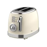   Zilan retró kenyérpirító, 2 szeletes, 850 W, 6 fokozat, STOP funkció, morzsatálca, bézs, HSO          ZLN1191