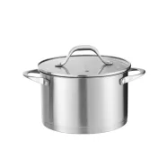   Zilan rozsdamentes acél lábas fedővel, 24 cm átm., 5,5 literes, szegecselt fogantyúkkal, HSO          ZLN1368