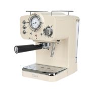   Zilan retró eszpresszó kávéfőző, 1100 W, 15 bar, 1,25 liter kapacitás, tejhabosító, bézs, HSO         ZLN2992