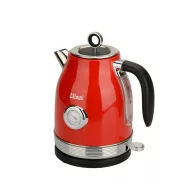   Zilan retró vízforraló, 2200W, 1,7L, hőmérsékletkijelző, 360°-ban forgatható állvány, piros,HSO       ZLN7033