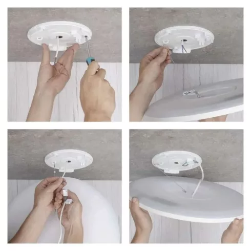 LED felületi lámpatest FLORI, 18W, 1800lm, NW, IP20, kör, fehér keret                                 ZM1400