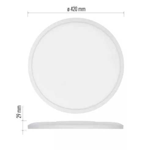 LED felületi lámpatest FLORI, 22W, 2200lm, NW, IP20, kör, fehér keret                                 ZM1401