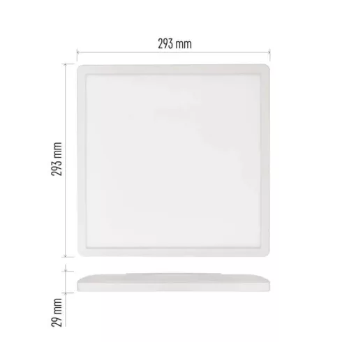 LED felületi lámpatest FLORI, 18W, 1800lm, NW, IP20, négyzet, fehér keret                             ZM1402