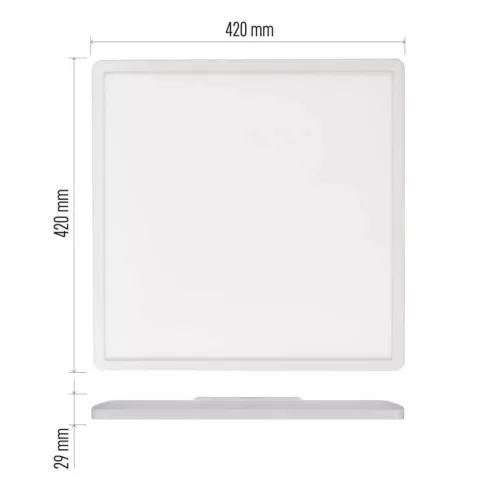 LED felületi lámpatest FLORI, 22W, 2200lm, NW, IP20, négyzet, fehér keret                             ZM1403