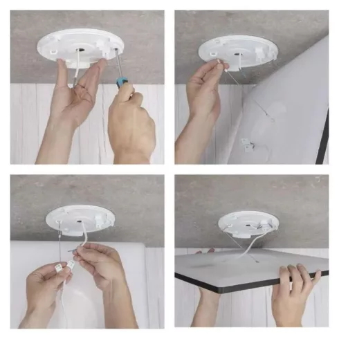 LED felületi lámpatest FLORI, 22W, 2200lm, NW, IP20, négyzet, fekete keret                            ZM1407