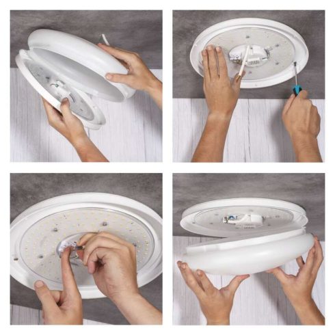 LED lámpatest, MW mozgásérzékelővel, 12,5W, 2100lm, 4000K NW, IP44, kör, TIVI                         ZM3408M